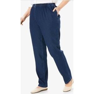 36W TALL straight fit Pull on elastic waist Jeans